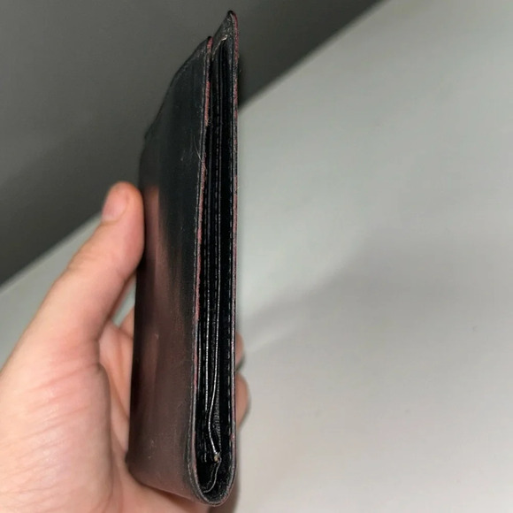 Christian Dior Black Leather Bifold Wallet (project piece)